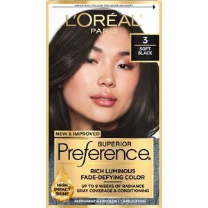 L'Oreal - Defying Shine Permanent Hair Color, 3 Soft Black